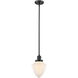 Franklin Restoration Bullet LED 7 inch Oil Rubbed Bronze Mini Pendant Ceiling Light in Matte White