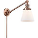 Small Cone 21 inch 3.50 watt Antique Copper Swing Arm Wall Light, Franklin Restoration