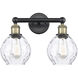 Waverly 2 Light 15 inch Black Antique Brass Bath Vanity Light Wall Light