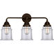 Nouveau 2 Canton LED 24 inch Oil Rubbed Bronze Bath Vanity Light Wall Light in Clear Glass