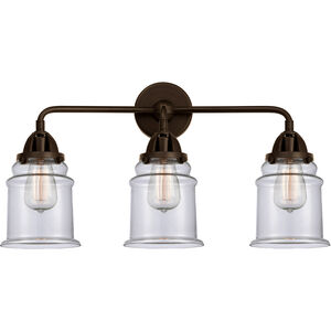 Nouveau 2 Canton LED 24 inch Oil Rubbed Bronze Bath Vanity Light Wall Light in Clear Glass