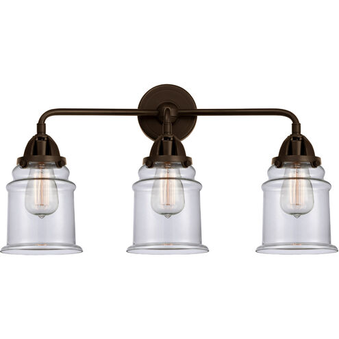 Nouveau 2 Canton LED 24 inch Oil Rubbed Bronze Bath Vanity Light Wall Light in Clear Glass