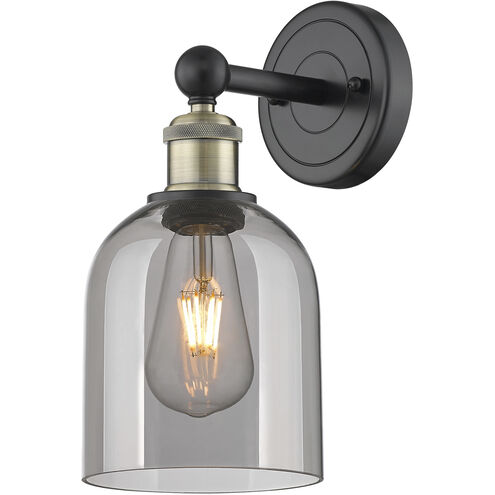 Edison Bella 1 Light 5.5 inch Black Antique Brass Sconce Wall Light