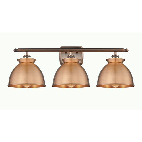 Adirondack 3 Light 28 inch Antique Copper Bath Vanity Light Wall Light