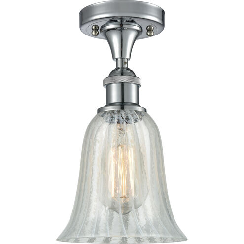 Ballston Hanover LED 6.25 inch Polished Chrome Semi-Flush Mount Ceiling Light in Mouchette Glass, Ballston