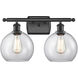Ballston Athens LED 16 inch Matte Black Bath Vanity Light Wall Light in Clear Glass, Ballston