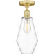 Cindyrella 1 Light 7 inch Satin Gold Semi-Flush Mount Ceiling Light