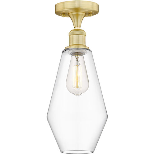 Cindyrella 1 Light 7 inch Satin Gold Semi-Flush Mount Ceiling Light