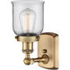 Ballston Small Bell LED 5 inch Brushed Brass Sconce Wall Light in Clear Glass