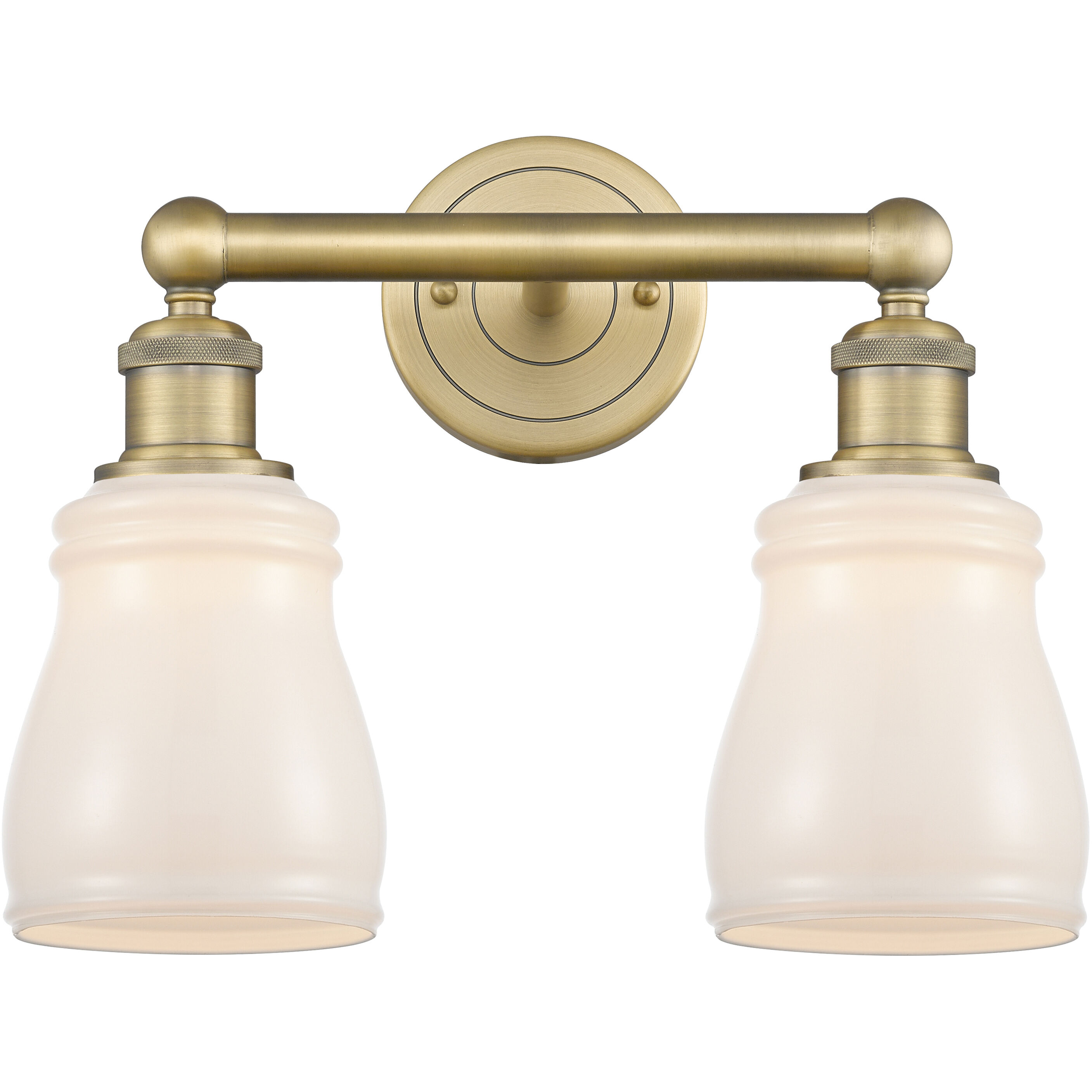 Ellery 2 Light 13.75 inch Brushed Brass Bath Vanity Light Wall Light in White