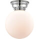 Aditi XX-Large Beacon LED 12 inch Polished Chrome Flush Mount Ceiling Light in Matte White Glass, Aditi