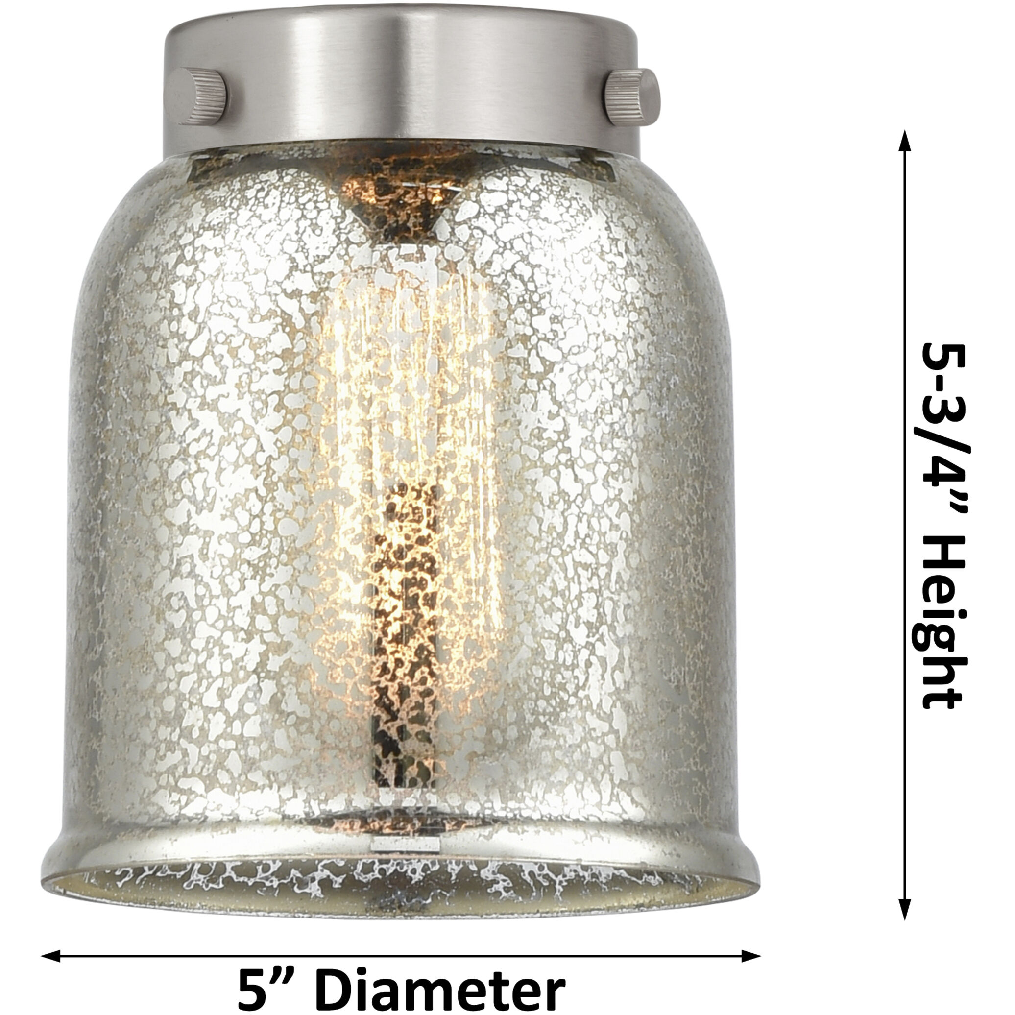 Bell 2 Light 15.5 inch Satin Gold Bath Vanity Light Wall Light in Silver Plated Mercury