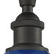 Ballston Plymouth Dome LED 7.5 inch Oil Rubbed Bronze Semi-Flush Mount Ceiling Light in Matte Blue