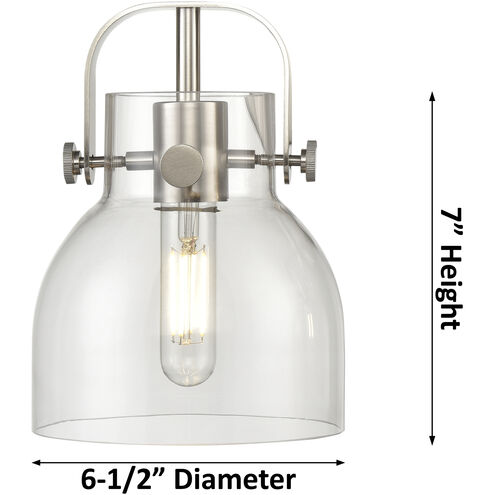 Pilaster II Bell 6 Light 45.5 inch Polished Chrome Bath Vanity Light Wall Light in Seedy Glass