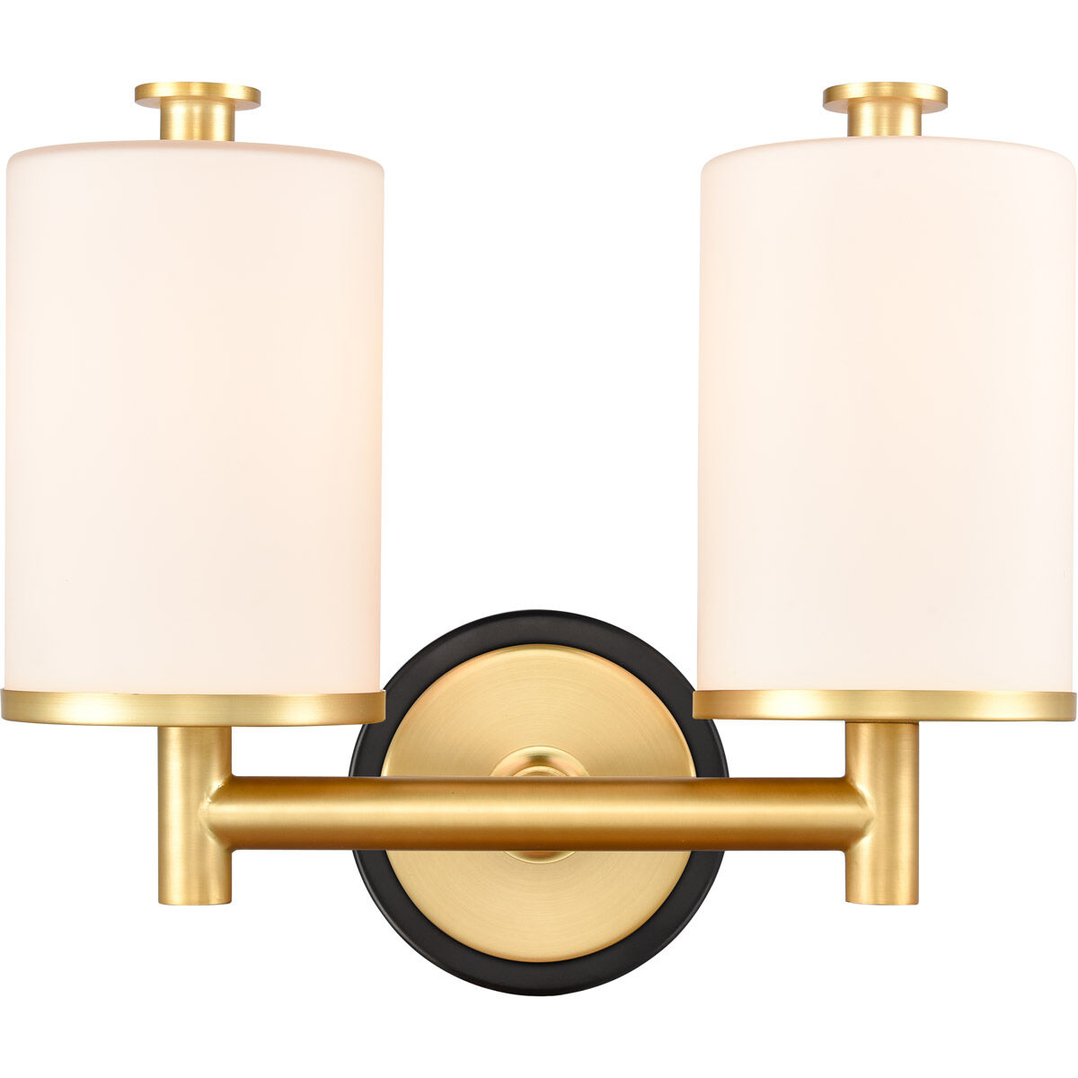 Marlowe 2 Light 13.63 inch Black Satin Gold Bath Vanity Light Wall Light