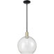 Arcadia Athens 1 Light 11.75 inch Black Antique Brass Mini Pendant Ceiling Light in Seedy
