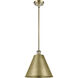 Ballston Cone 1 Light 12 inch Antique Brass Pendant Ceiling Light