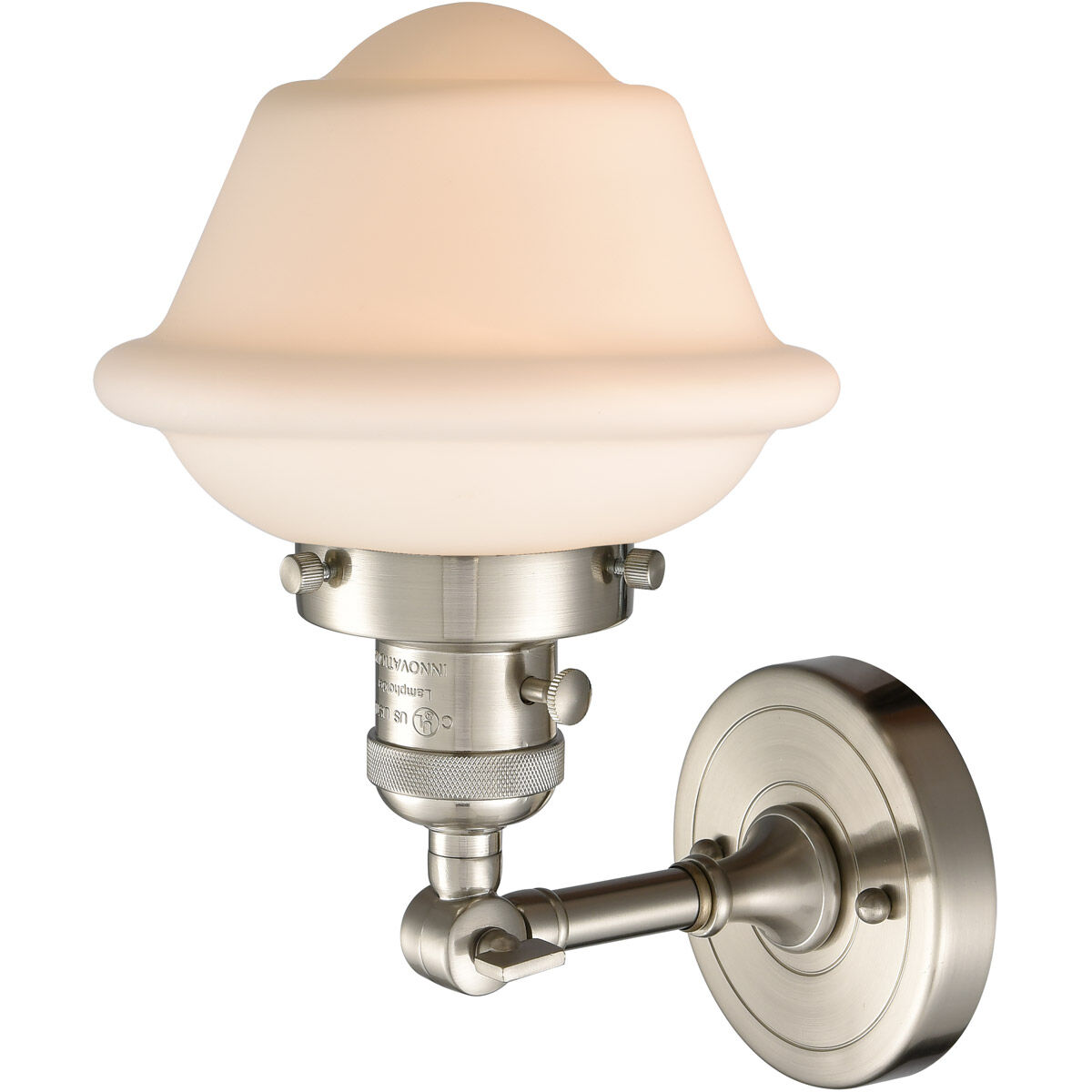 Franklin Restoration Small Oxford LED 7.5 inch Brushed Satin Nickel Sconce Wall Light, Franklin Restoration