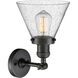 Franklin Restoration Large Cone LED 8 inch Oil Rubbed Bronze Sconce Wall Light in Seedy Glass, Franklin Restoration