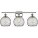 Ballston Farmhouse Chicken Wire LED 26 inch Polished Nickel Bath Vanity Light Wall Light, Ballston