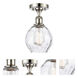 Ballston Small Waverly LED 6 inch Polished Nickel Semi-Flush Mount Ceiling Light, Ballston