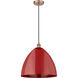 Edison Plymouth Dome LED 16 inch Antique Copper Mini Pendant Ceiling Light