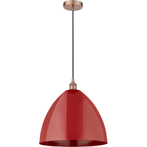 Edison Plymouth Dome LED 16 inch Antique Copper Mini Pendant Ceiling Light