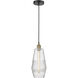 Windham 1 Light 7 inch Black Antique Brass Mini Pendant Ceiling Light in Seedy Glass