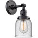 Franklin Restoration Small Bell LED 5 inch Matte Black Sconce Wall Light, Franklin Restoration