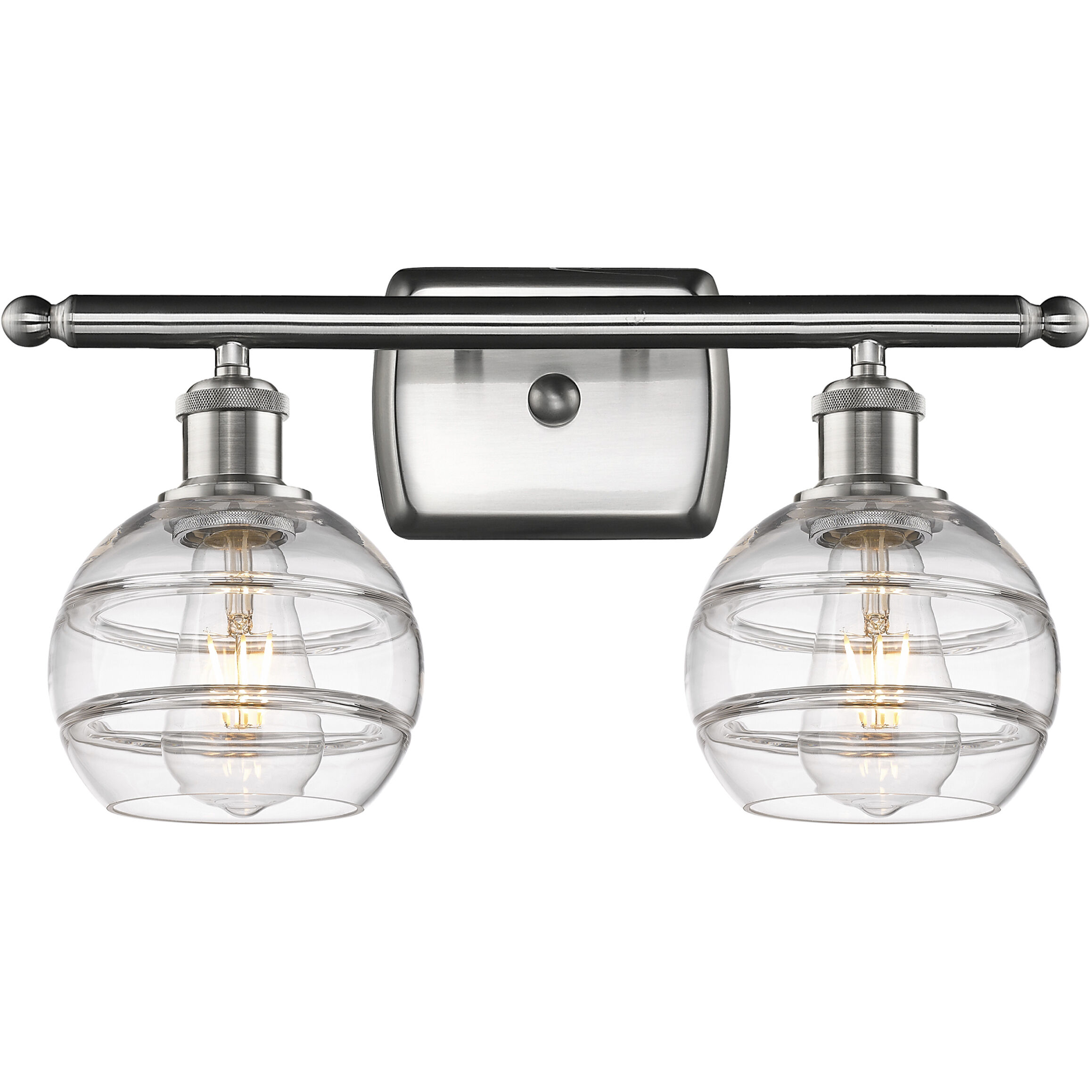 Ballston Rochester 2 Light 15.88 inch Brushed Satin Nickel Bath Vanity Light Wall Light