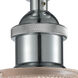 Ballston Arietta 1 Light 8 inch Polished Chrome Semi-Flush Mount Ceiling Light, Ballston