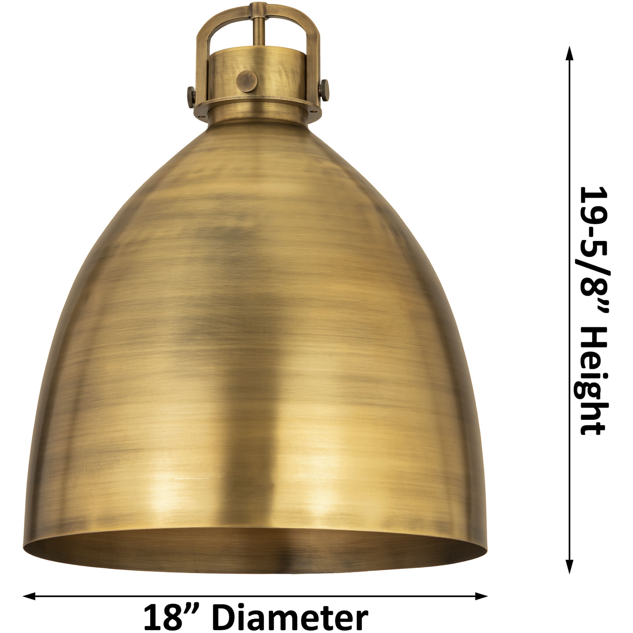 Newton Bell 1 Light 18 inch Matte Black Pendant Ceiling Light