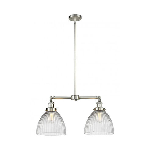 Franklin Restoration Seneca Falls 2 Light 21 inch Brushed Satin Nickel Chandelier Ceiling Light, Franklin Restoration