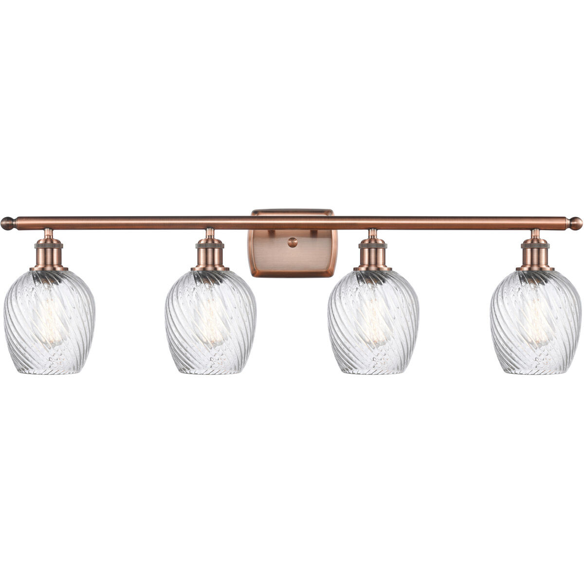 Ballston Salina 4 Light 36 inch Antique Copper Bath Vanity Light Wall Light, Ballston
