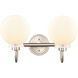 Olivia 2 Light 17 inch Satin Nickel Bath Vanity Light Wall Light