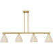 Natural Ballston Dome 6 Light 23.88 inch Brushed Brass Chandelier Ceiling Light