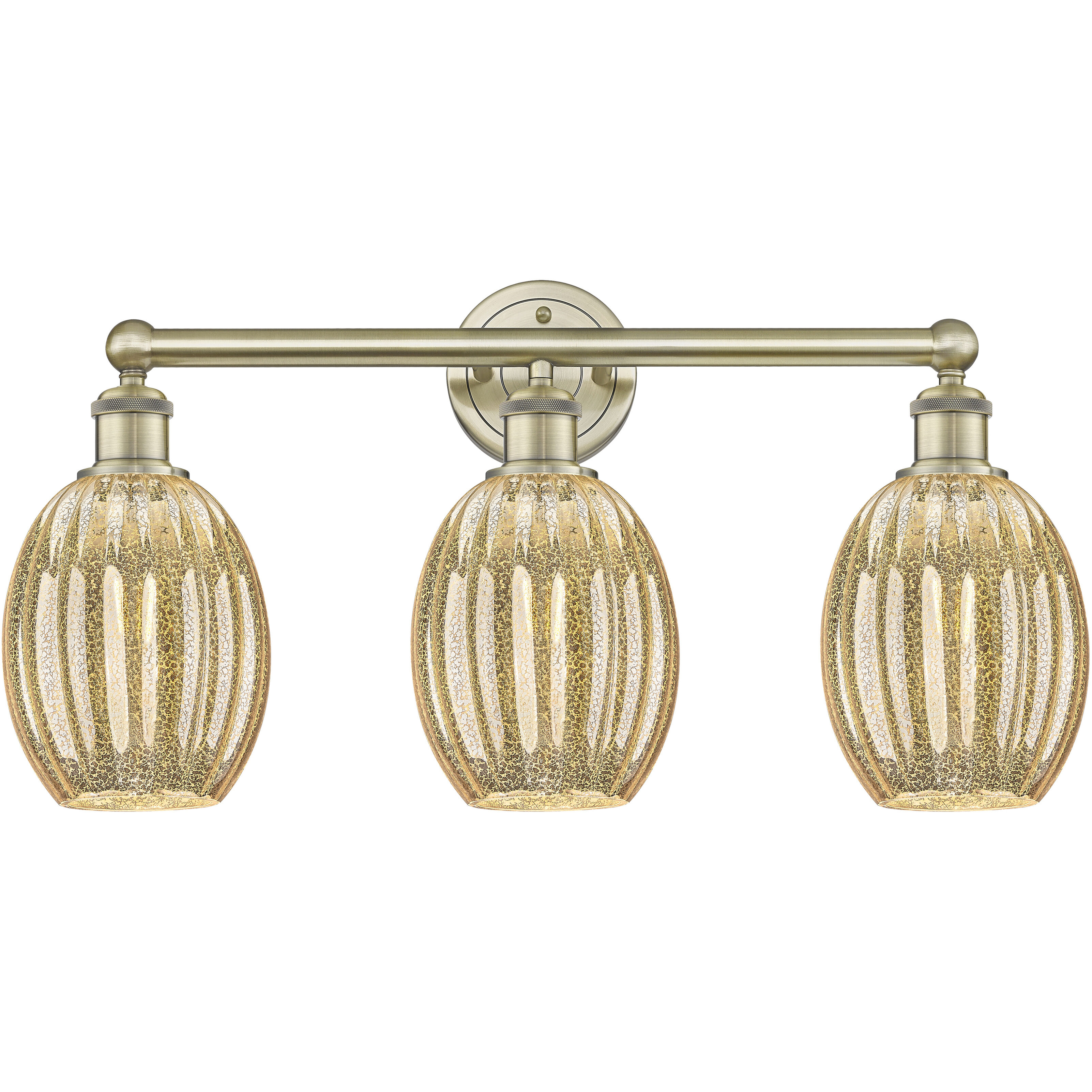 Edison Preston 3 Light 24.25 inch Antique Brass Bath Vanity Light Wall Light in Mercury