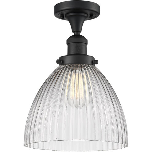 Franklin Restoration Seneca Falls LED 10 inch Matte Black Semi-Flush Mount Ceiling Light, Franklin Restoration