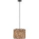 Savannah 1 Light 13 inch Matte Black Pendant Ceiling Light