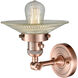 Franklin Restoration Halophane LED 9 inch Antique Copper Sconce Wall Light, Franklin Restoration