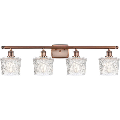 Ballston Niagra 4 Light 36 inch Antique Copper Bath Vanity Light Wall Light, Ballston