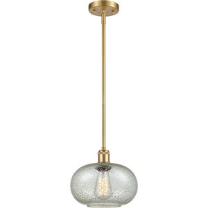Ballston Gorham 1 Light 10 inch Satin Gold Pendant Ceiling Light in Mica Glass, Ballston