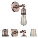 Franklin Restoration Bare Bulb 1 Light 5 inch Antique Copper Sconce Wall Light