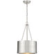 Eclipse 1 Light 12 inch Brushed Satin Nickel Mini Pendant Ceiling Light