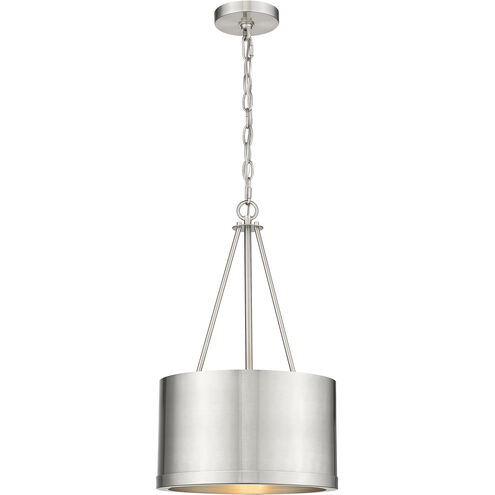 Eclipse 1 Light 12 inch Brushed Satin Nickel Mini Pendant Ceiling Light