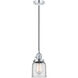 Franklin Restoration Bell LED 5 inch Polished Chrome Mini Pendant Ceiling Light in Clear