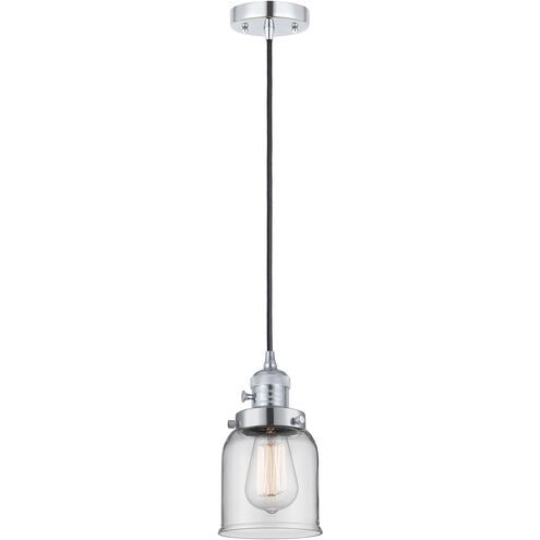 Franklin Restoration Bell LED 5 inch Polished Chrome Mini Pendant Ceiling Light in Clear