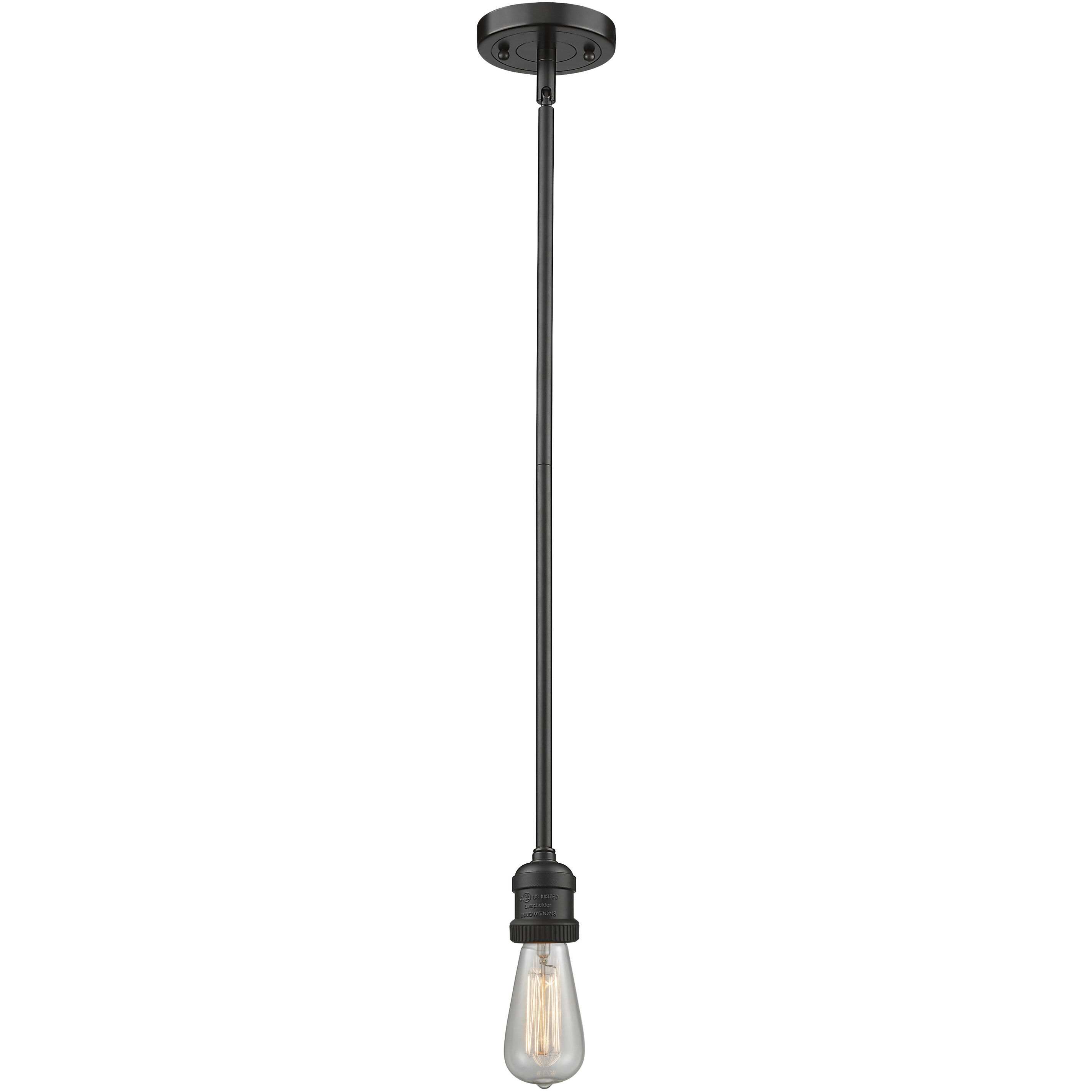 Franklin Restoration Bullet LED 7 inch Oil Rubbed Bronze Mini Pendant Ceiling Light in Matte White