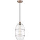 Edison Vaz 1 Light 10 inch Antique Copper Cord Hung Mini Pendant Ceiling Light