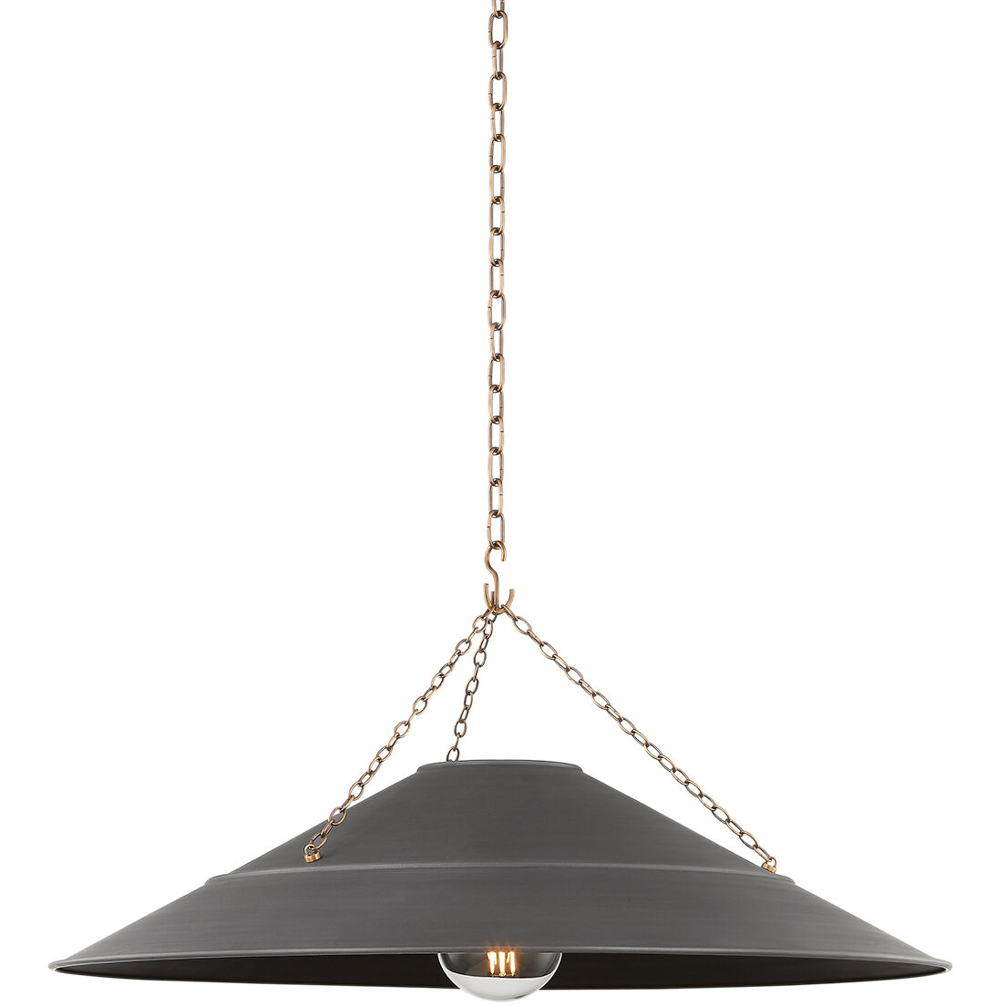 Arcane 1 Light 33.75 inch Patina Brass Pendant Ceiling Light